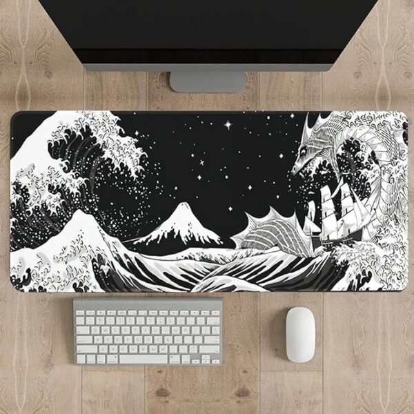 Mouse Pad para Juegos XXL (300×800mm) con Vista de Kanagawa - Image 6
