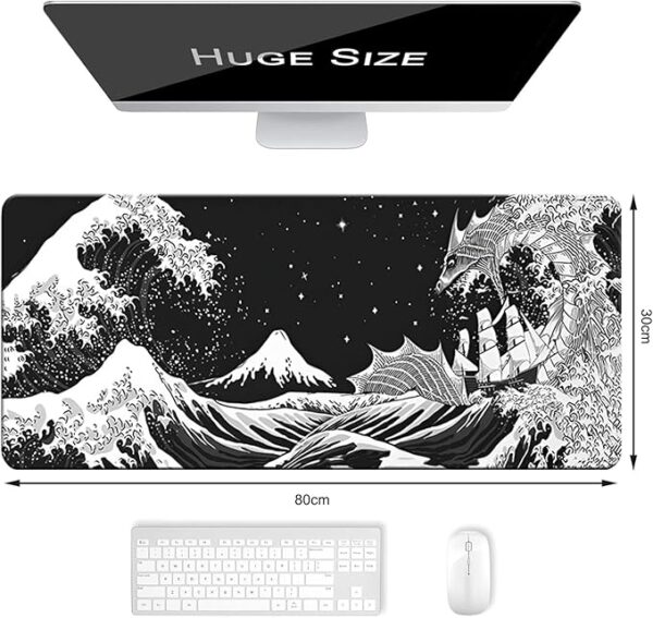 Mouse Pad para Juegos XXL (300×800mm) con Vista de Kanagawa - Image 7