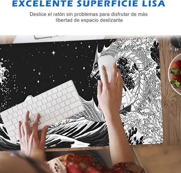 Mouse Pad para Juegos XXL (300×800mm) con Vista de Kanagawa - Image 2