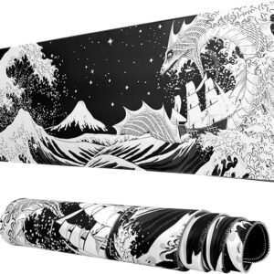 Mouse Pad para Juegos XXL (300×800mm) con Vista de Kanagawa