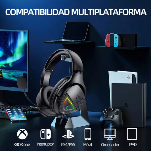 Audífonos Gamer KRIOS K11 Headset Gamer con Microfono Led Rgb para Xbox Ps4 Pc - Image 3