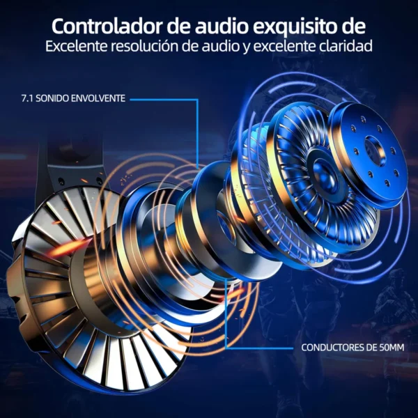 Audífonos Gamer KRIOS K11 Headset Gamer con Microfono Led Rgb para Xbox Ps4 Pc - Image 2